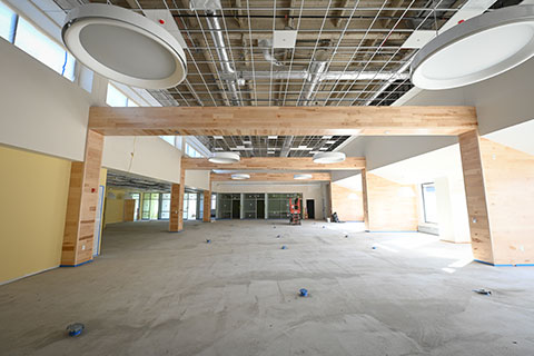 The interior of Lavery Library.