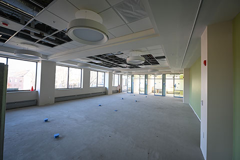 The interior of Lavery Library.