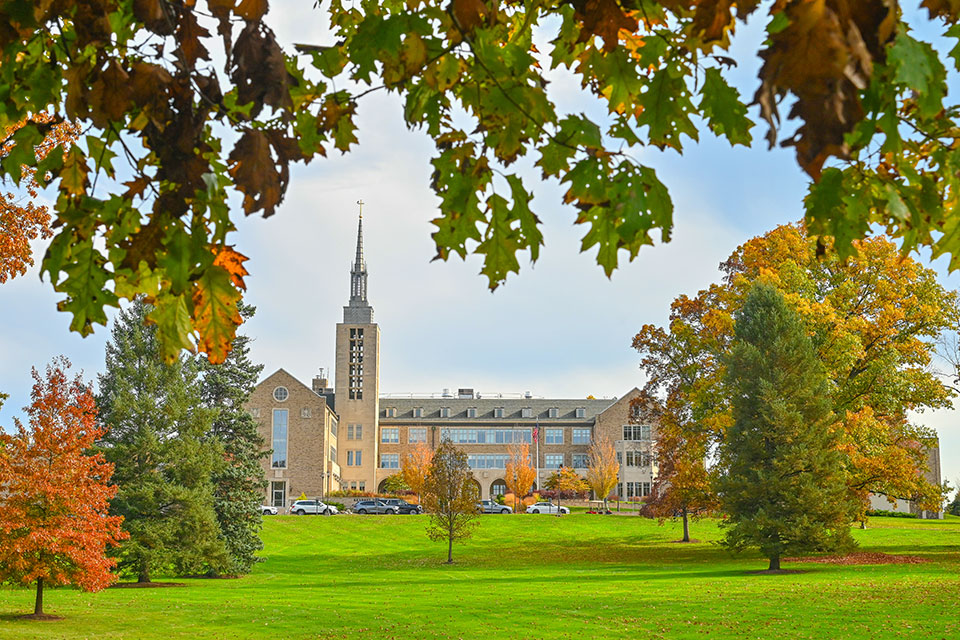 Kearney Hall on a fall day.