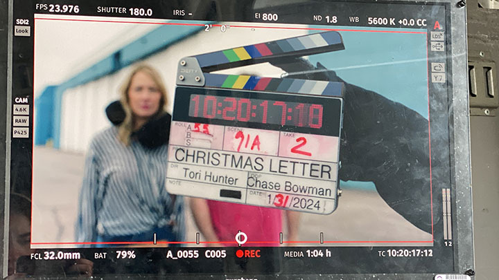 A clapperboard for 