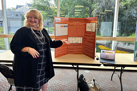 Kerstin Wheeler presents her research on the participation of students with disabilities in career and technical education.