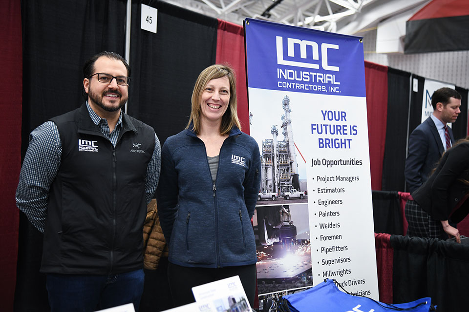 Employers at their booth at the 2024 Spring Career Fair.