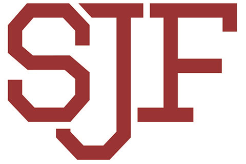 The new SJF monogram can be used on uniforms, hats, helmets, apparel, and equipment.