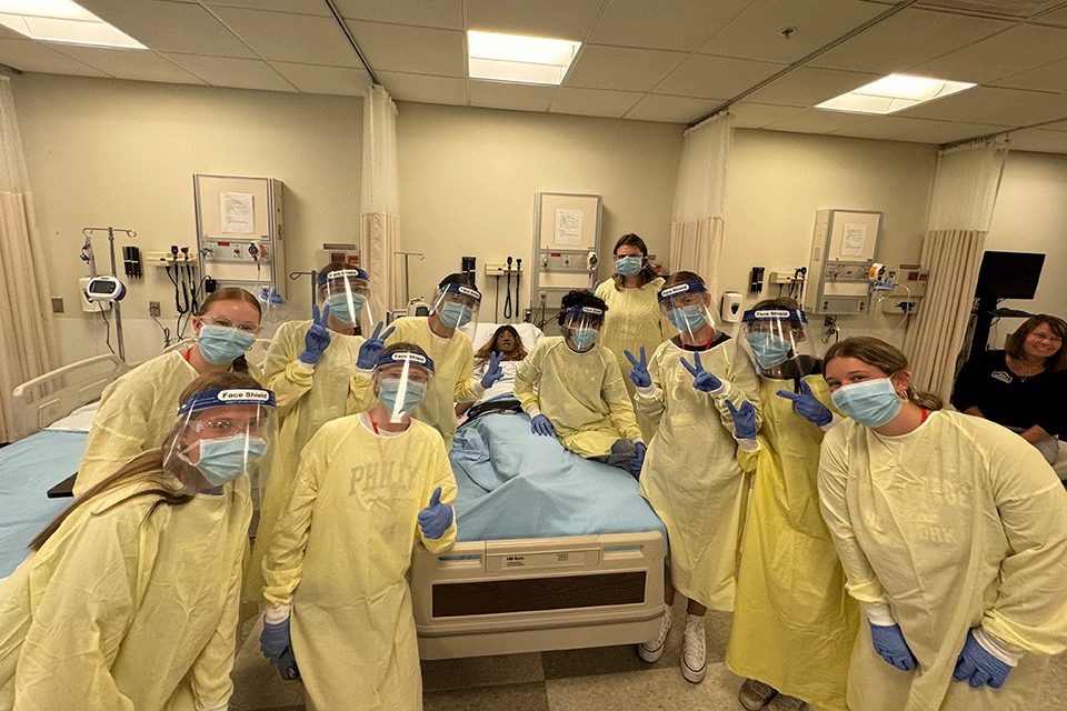 Students at the 2024 Cardinal Nurse Camp.