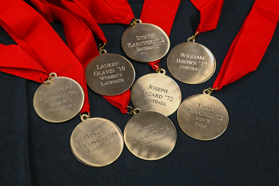 Medals given to inductees of the Athletic Hall of Fame.