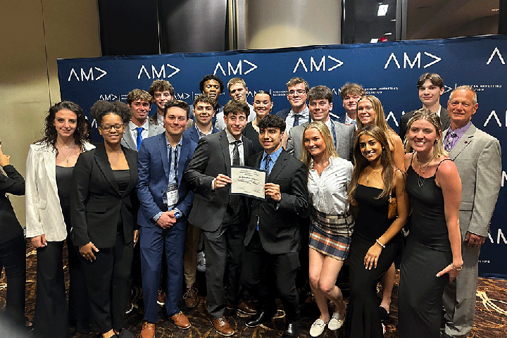 A group of marketing students at the American Marketing Association International Collegiate Conference.