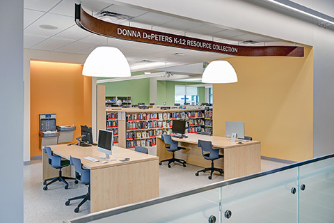 Donna DePeters K-12 Resource Collection at Lavery Library.