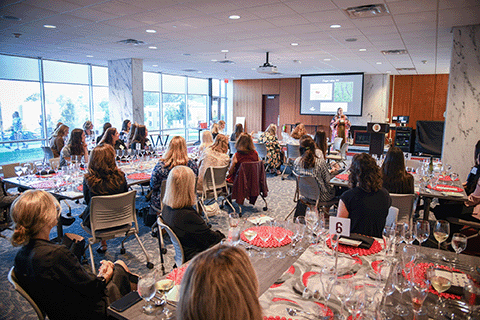 A group of women at a Women in Family Business Event.